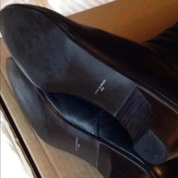 J Jill Tall Brown Leather Stack Heel Boot , 6 NIB - Picture 4 of 6